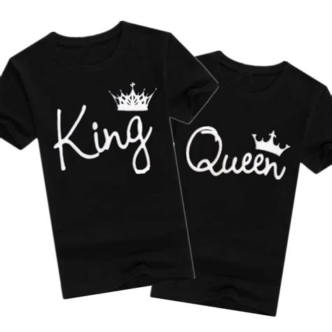 king queen t shirt imperial crown printing king and queen funny graphic