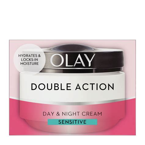 olay double action moisturiser day night cream sensitive ml