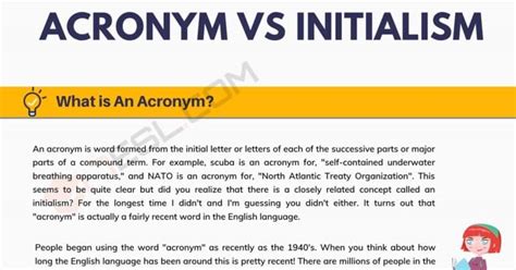 initialism    difference  acronym  initialism esl