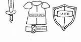 Breastplate Righteousness sketch template