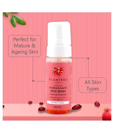 Glamveda Pomegranate Anti Ageing Face Wash 150 Ml Buy Glamveda