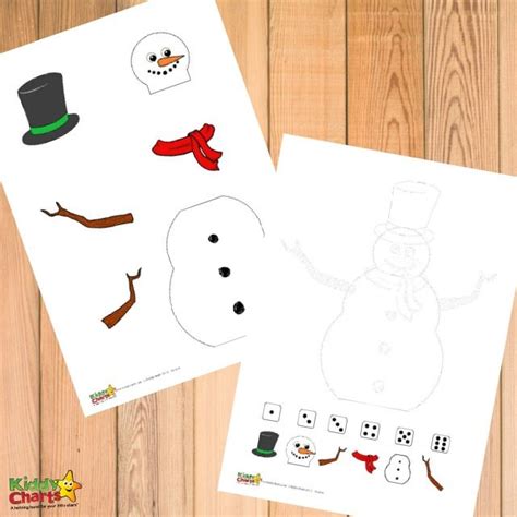 roll  snowman  winter printable kiddycharts