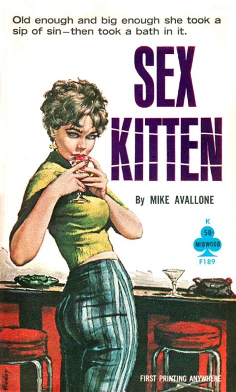 pulp international vintage cover of sex kitten by michael avallone with paul rader art