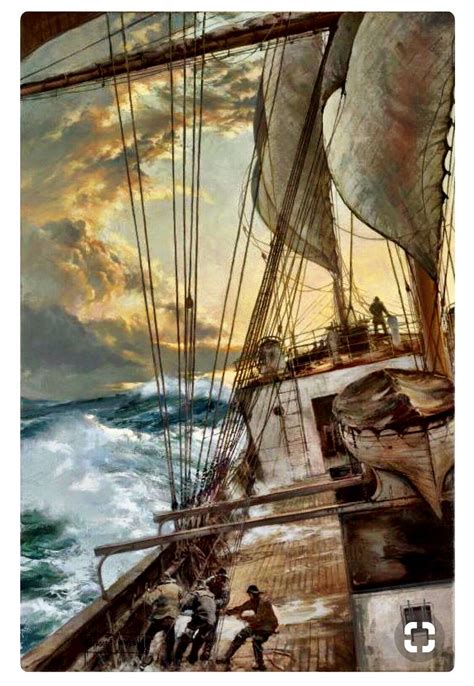 pin  michael mendelssohn  ships  sea storms sailing art