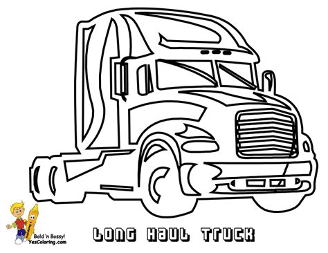 truck driver coloring coloring pages