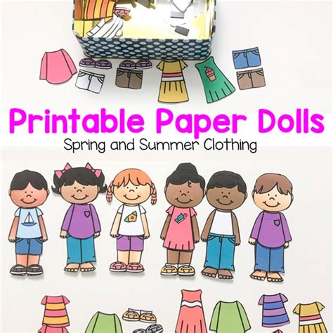 printable paper dolls  spring summer winter  fall fun  mama