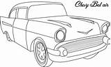 Chevy Bel Air Coloring Car 1956 Old Sketch Pages Template Cars sketch template