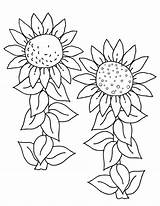 Sunflower Coloring Pages Kids Sunflowers Printable Flowers Drawing Flower Template Print Van Gogh Drawings Stamps Clipart Color Sheet Sun Sheets sketch template