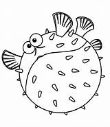 Puffer Nemo Colouring Wars Blowfish sketch template