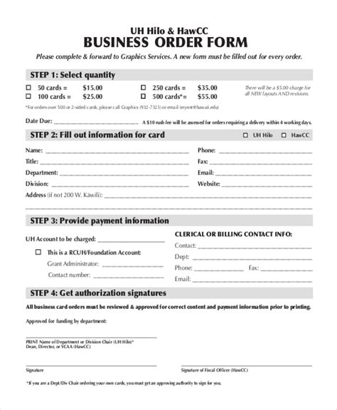 sample business forms   ms word