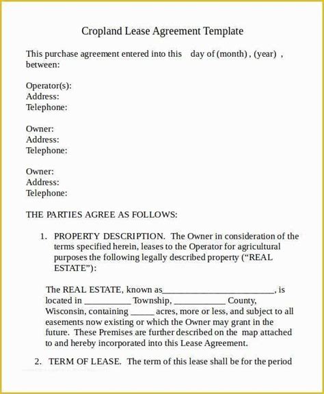 owner operator lease agreement template   rental lease agreements