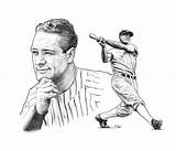 Baseball Drawing Gehrig Classic Pen Stipple Lou Contemplations Movies Music Ink sketch template