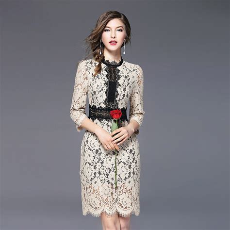 brand fashion womens high  luxury autumn  style sexy hollow lace
