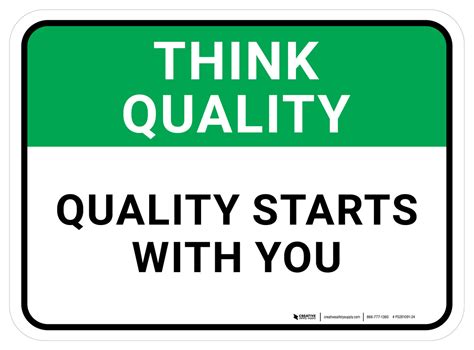 quality quality starts   rectangular floor sign
