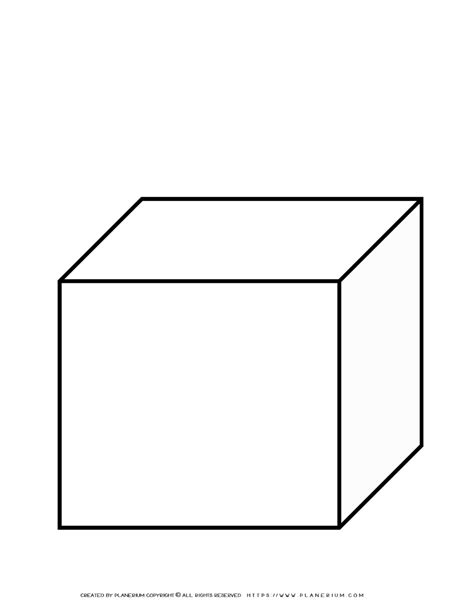 cube  printable template planerium cube template shape
