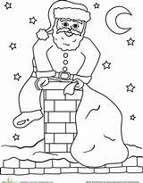 Chimney Santa Down Coloring Coming Colouring Christmas Pages Choose Board Kids Sheets Worksheets sketch template