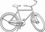 Bicycle Coloring Bike Pages Outline City Mountain Printable Bicycles Cool Openclipart Drawing Firkin Drawings sketch template