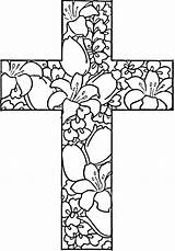 Cross Coloring Pages Religious Color Getcolorings sketch template