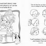 Coloring Psalm Activity Book Icharacter sketch template