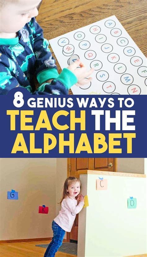 genius activities  teaching letters toddlers preschool