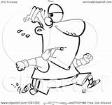 Tired Man Clipart Jogging Outlined Illustration Royalty Toonaday Vector Ron Leishman Collc0008 Background sketch template