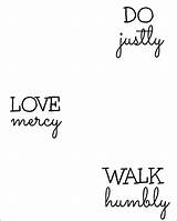 Micah Printable Craft Kids Wall Crafts Humbly Justly Mercy Walk Belongs Print Bible Cuteness Then Hand Added Activities Coloring Choose sketch template