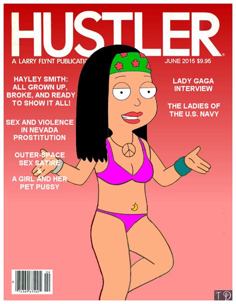 xbooru 2015 american dad bikini hayley smith hustler magazine cover parody peace symbol