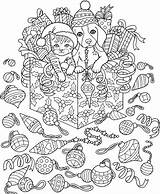 Christmas Coloring Colorit Pages Dog Adult Books sketch template