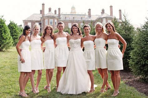 an all white bridal party wedding dresses for your