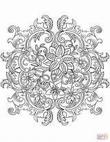 Coloring Baroque Flowers Pages Vintage Printable Supercoloring Pattern Dot Drawing Cif Styles Default Public Sites Categories sketch template