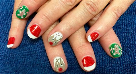 gel manicure christmas nails nails gel manicure christmas nails