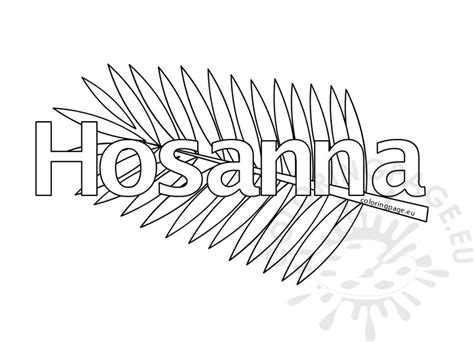 hosanna coloring page coloring page