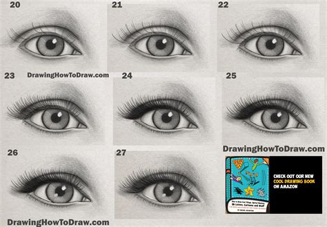 draw  eye realistic female eye step  step drawing tutorial
