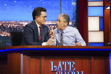 jon stewart and stephen colbert the late show with