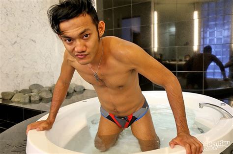 sexy cute indonesian guy vino rainz drops his speedos and jerks his huge dick nude dude blog