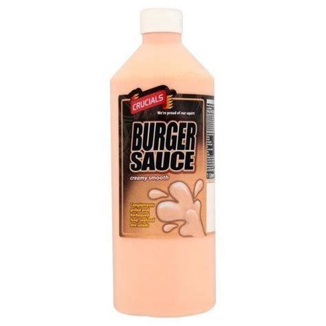 crucials burger sauce  litre approved food