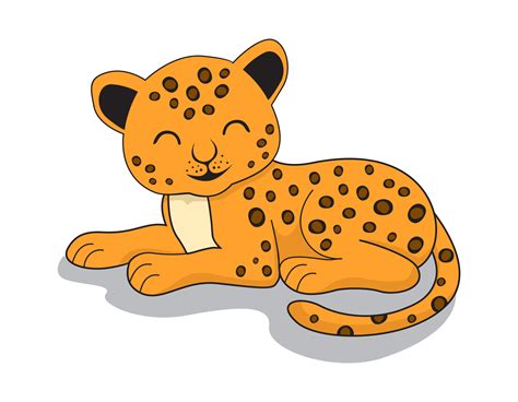 ilustraciones de animales de dibujos animados de jaguar  vector
