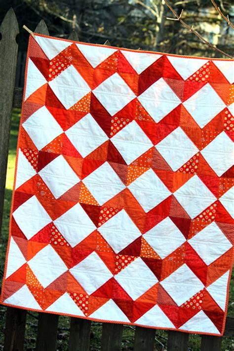 from grandma with love ~ orange chevron quilt the cottage mama