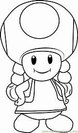 Toadette Mario Toad Malen Coloringpages101 Kostenlose Malvorlagen Bro Glum Starklx sketch template