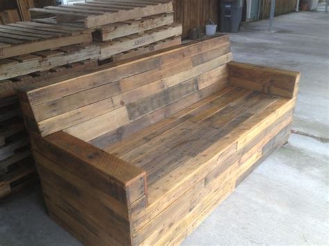 stained pallet sofa reclaimed wood furniture