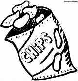 Chips Potato Clipart Chip Drawing Coloring Pages Cartoon Drawings Paintingvalley Print Getdrawings Explore sketch template