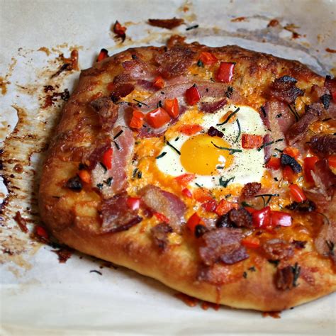hungry couple bacon egg and cheese breakfast pizza