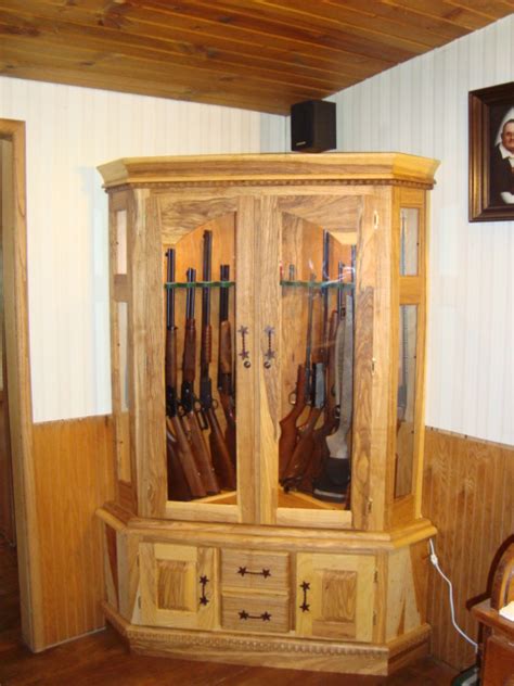 gun cabinet plans corner  woodworking