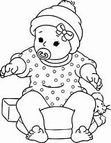 Coloring Doll Baby Pages Printable sketch template