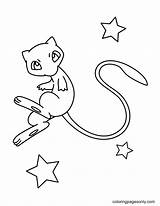Mew Pikachu Kolorowanki Ausmalen Zeichnungen Bastelarbeiten Pappe Papier Wenn Mal Animaatjes Picgifs Kleurplaat sketch template
