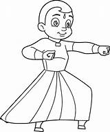 Coloring Chhota Bheem Do Tae Kwon Wecoloringpage Pages sketch template