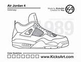 Jordan Air Coloring Pages Stencil Leather sketch template