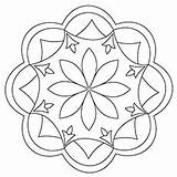 Rangoli Coloring Pages Diwali Colouring Simple Printable Print Color Getdrawings Happy Little Getcolorings Indian sketch template