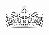 Crown Coloring Tiara Princess Pages Drawing Girls Printable Easy Print Colouring Queen Pretty Medieval Template Princes Adult Adults Flower Getdrawings sketch template