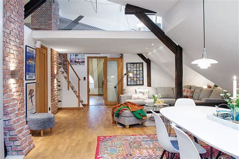 modern attic apartment   scandinavian style